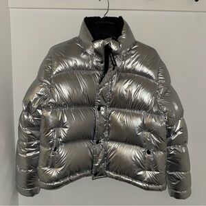 TNA Silver Puffer Jacket